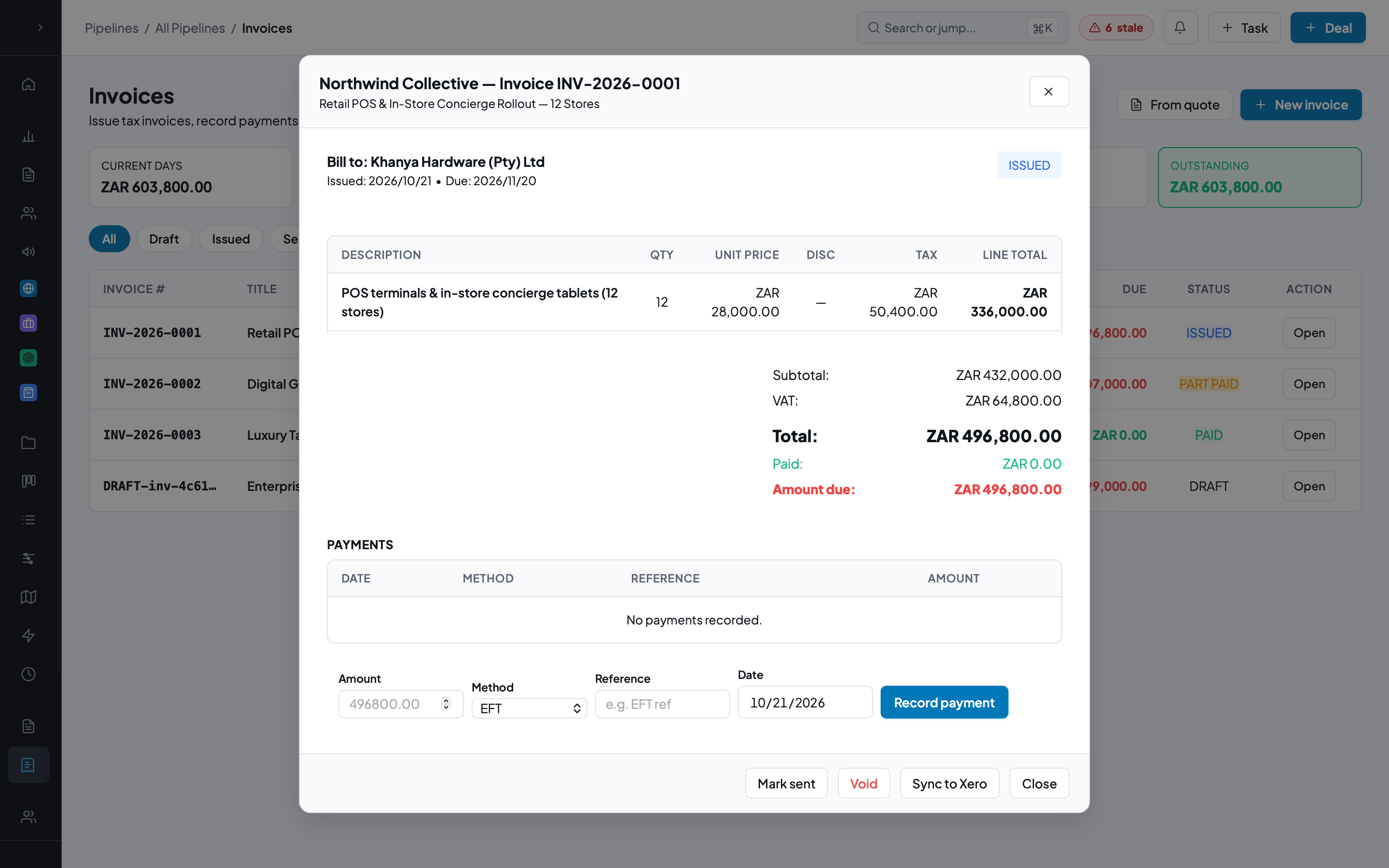 Velkro Invoicing with Xero Sync